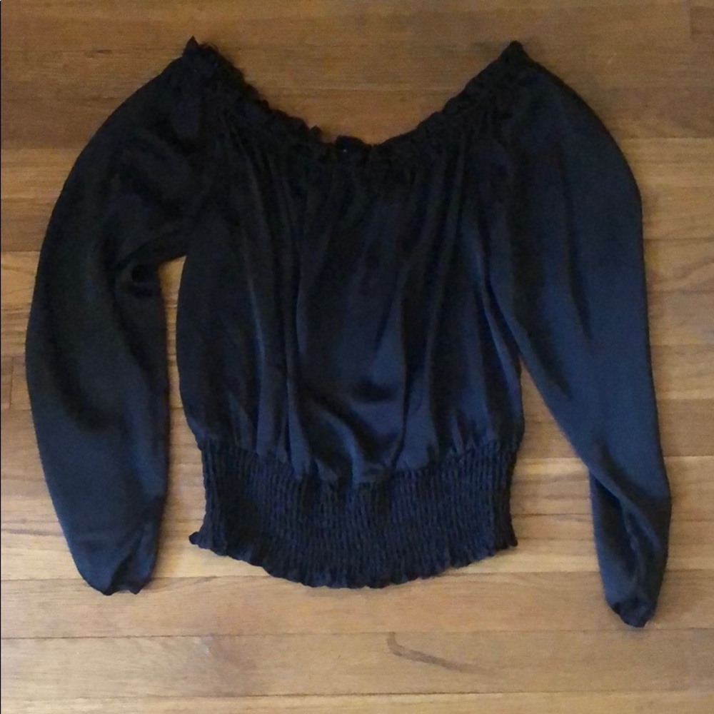 Micheal Kors black silk top